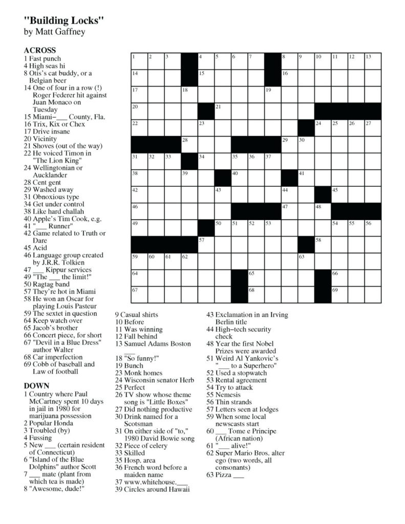 Printable Puzzles Uk Printable Crossword Puzzles
