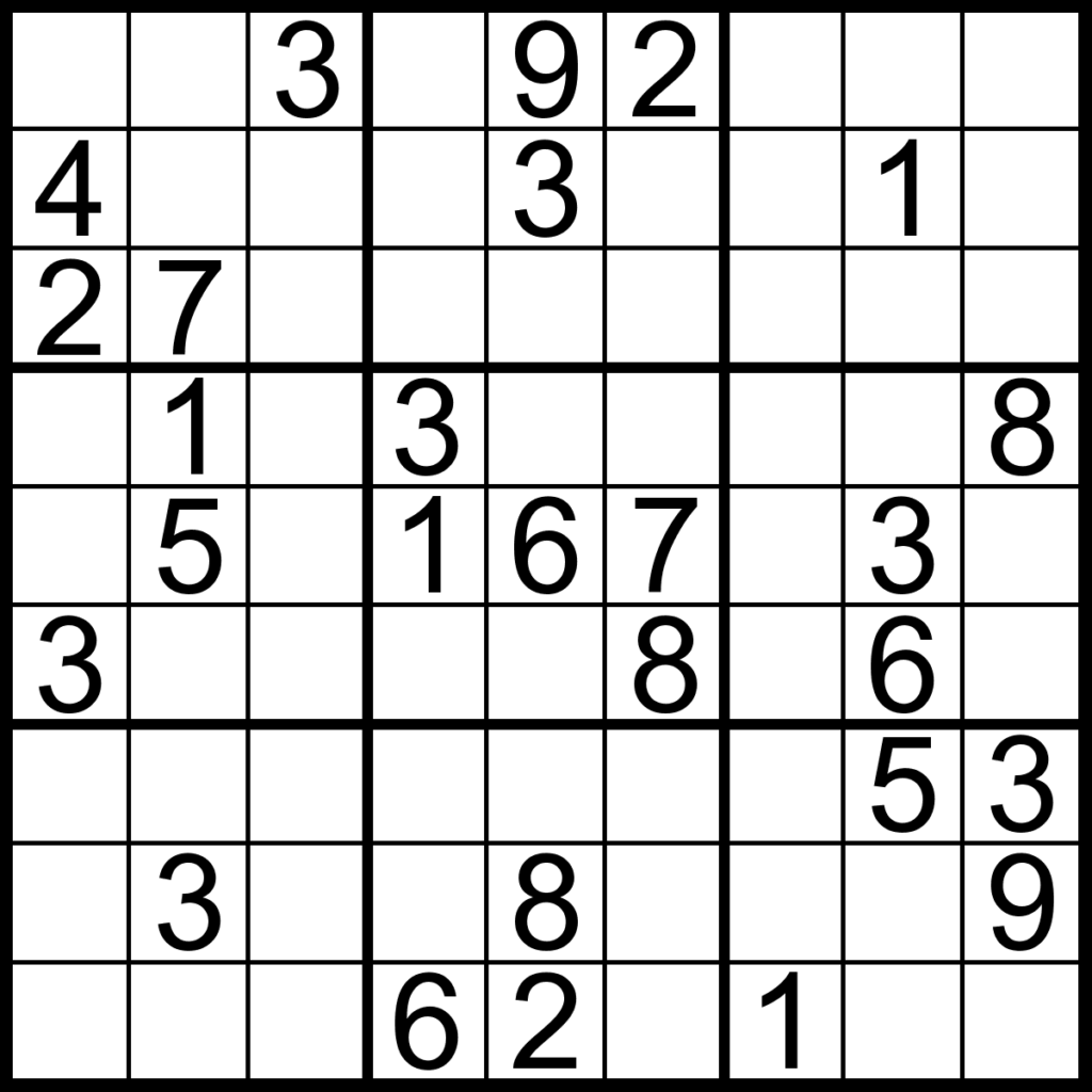Printable Sudoku Puzzles Kids Learning Activity