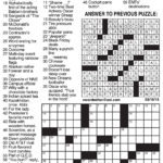 Sample Of Los Angeles Times Daily Crossword Puzzle