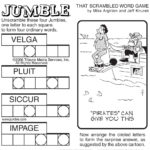 Sample Of Sunday Jumble Tribune Content Agency Jumbled