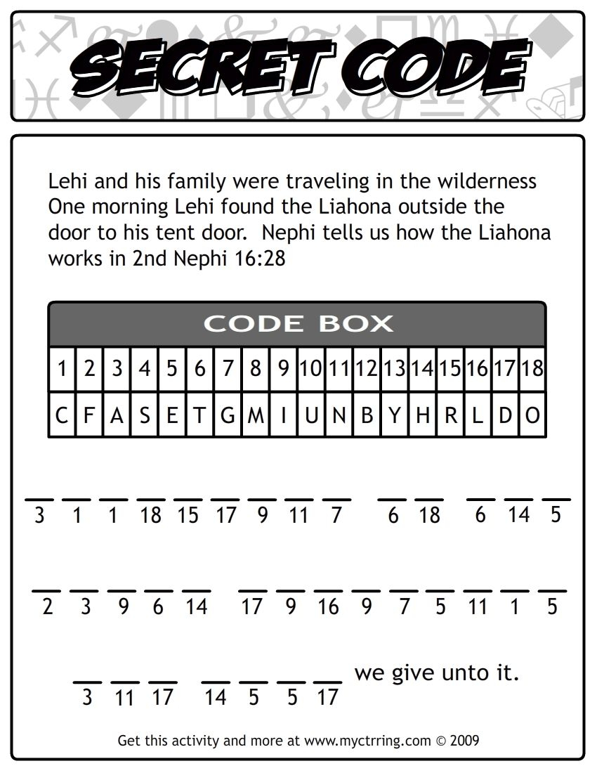Free Printable Secret Code Puzzles