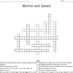 Speed Acceleration And Velocity Crosswordgabriel Beckett
