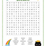 St Patrick S Day Word Search Free Printable Worksheet