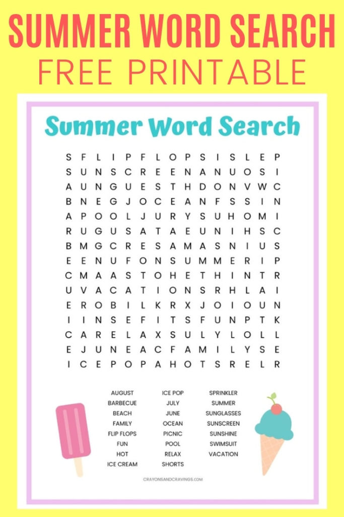 Free Printable Summer Puzzles
