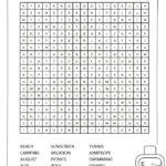 Summer Word Search Summer Words Printable Crossword