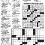 Sunday Crossword Puzzle Printable Ny Times Syndicated