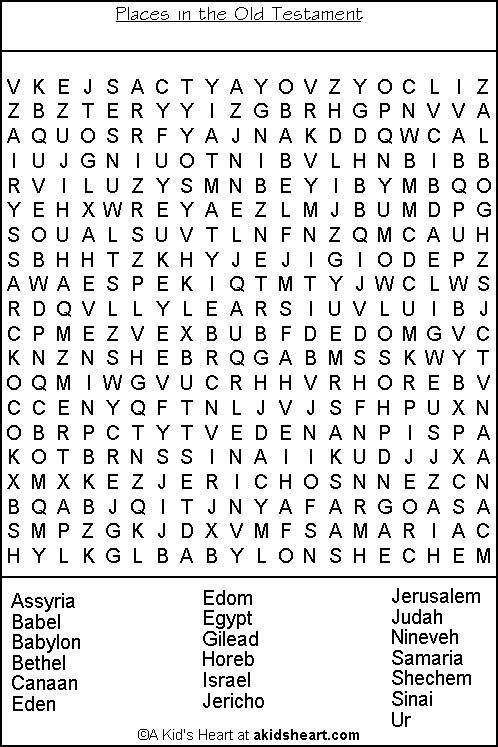 Free Printable Bible Word Search Puzzles For Adults