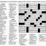 The New York Times Crossword In Gothic 03 24 14 Dirty Words