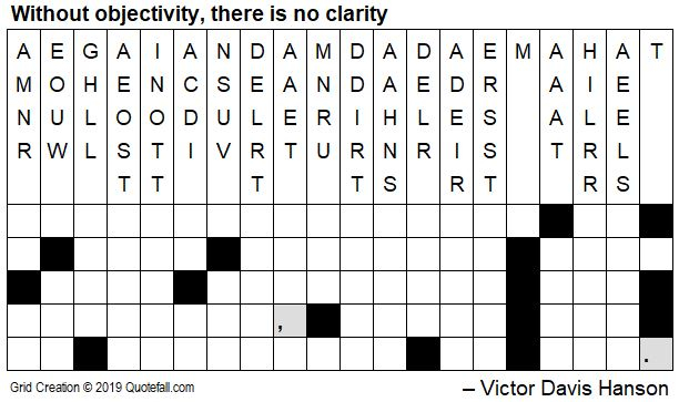 Today S Quotefall Puzzle By Victor Davis Hanson