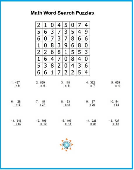 Try A Math Word Search Puzzle
