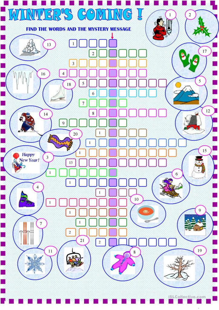 Free Printable Winter Puzzles