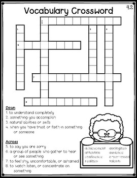 Wonders 3rd Grade Vocabulary Crossword Puzzles Unit 4 By