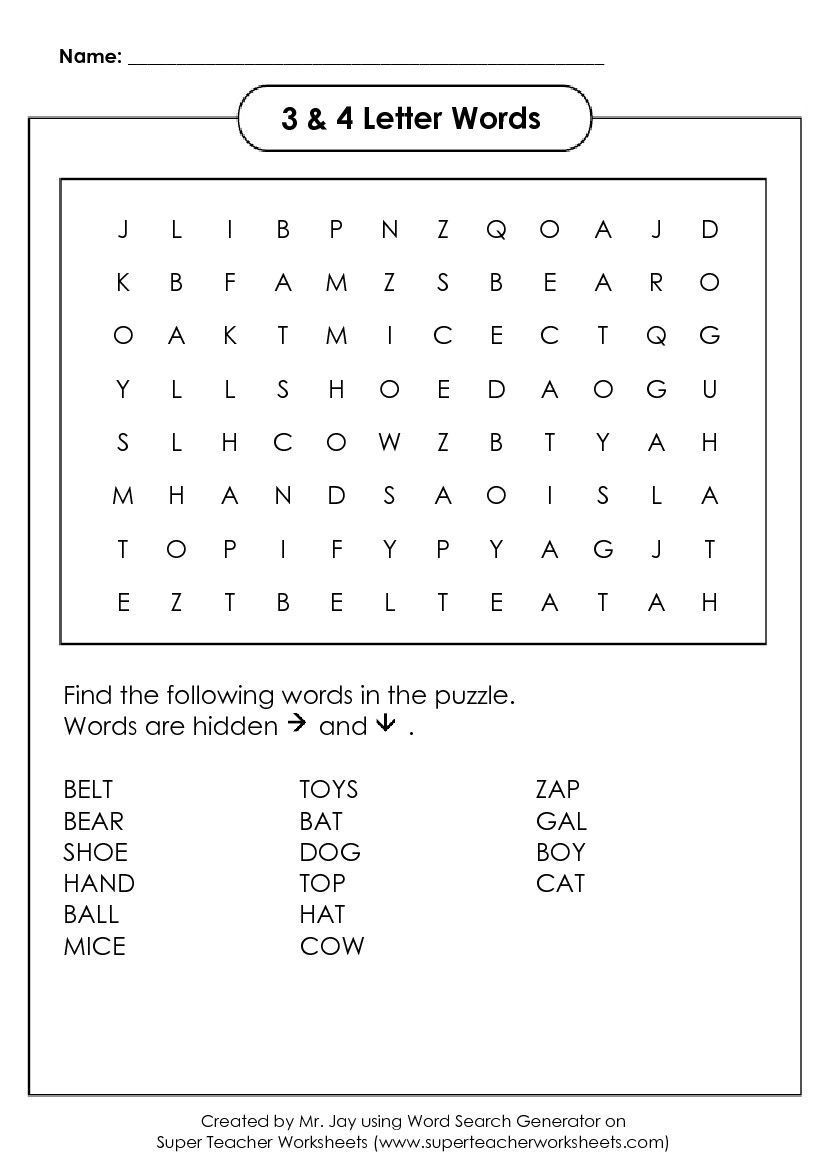 How To Make Free Word Search Puzzles Printable