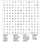 Word Search Puzzle Memory Large Print In 2020 Free