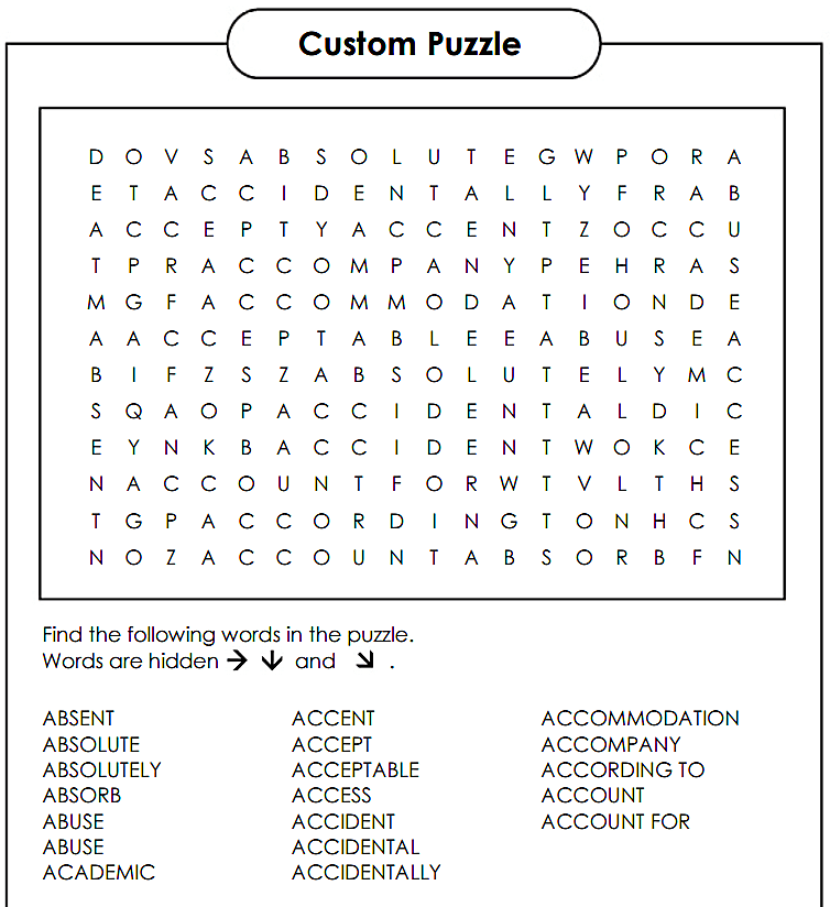 How To Create Word Search Puzzles For Free Printable