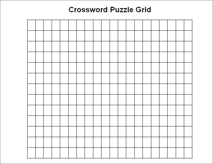 Printable Crossword Template Free