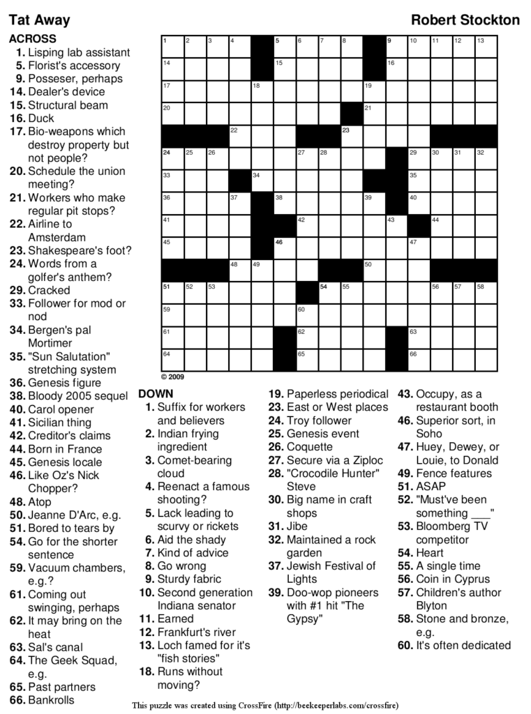 Printable Religious Crossword Puzzles