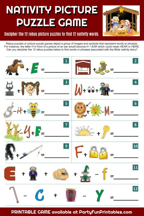 Free Printable Christmas Picture Puzzles