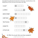Fall Word Scramble