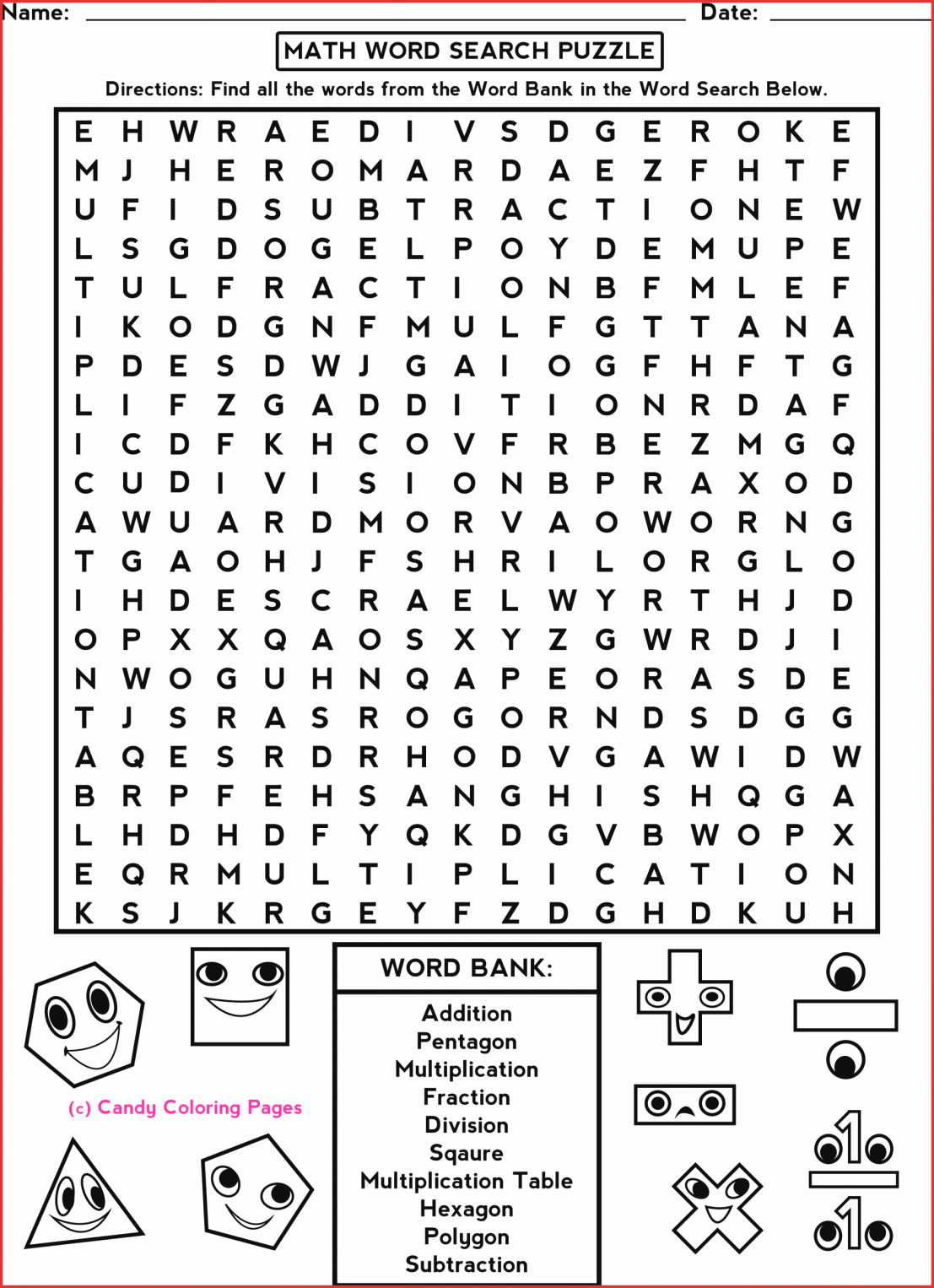 Free Printable Crossword Puzzles For 7th Graders