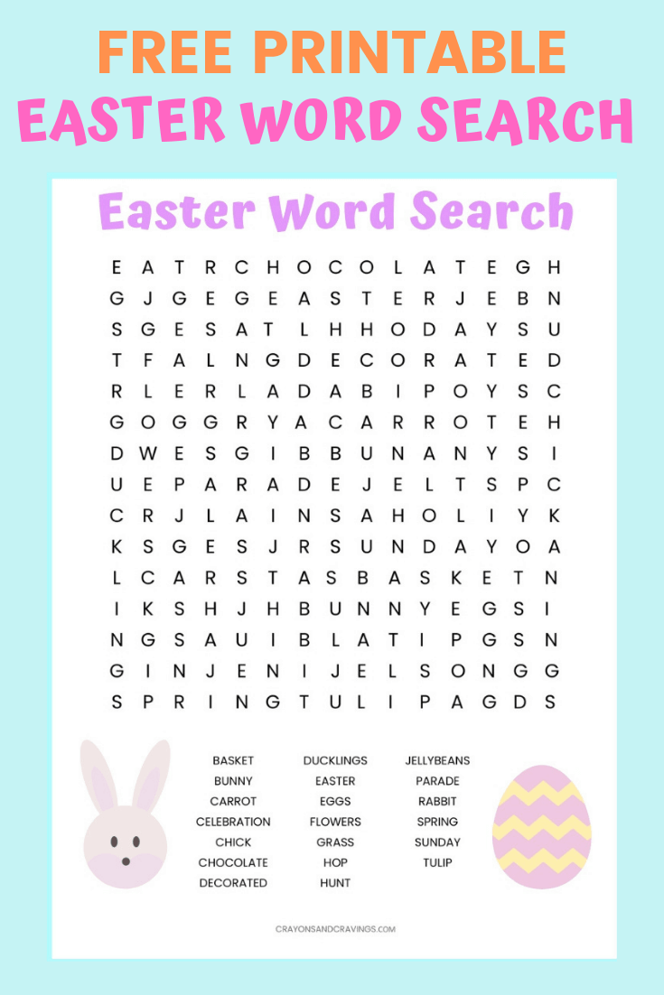 Free Easter Word Search Puzzles Printable