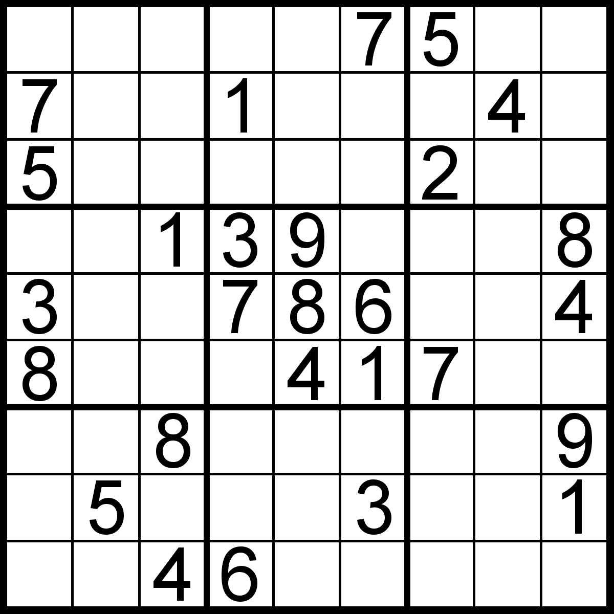 Free Printable Sudoku Puzzles