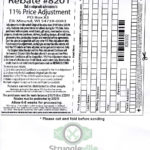 Menards 11 Price Adjustment Rebate 8201 Purchases 2 10