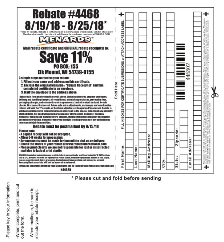Menards 11 Rebate 4468 Purchases 8 19 18 8 25 18 Printable Crossword 