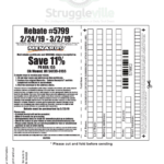 Menards 11 Rebate 5799 Purchases 2 24 19 3 2 19