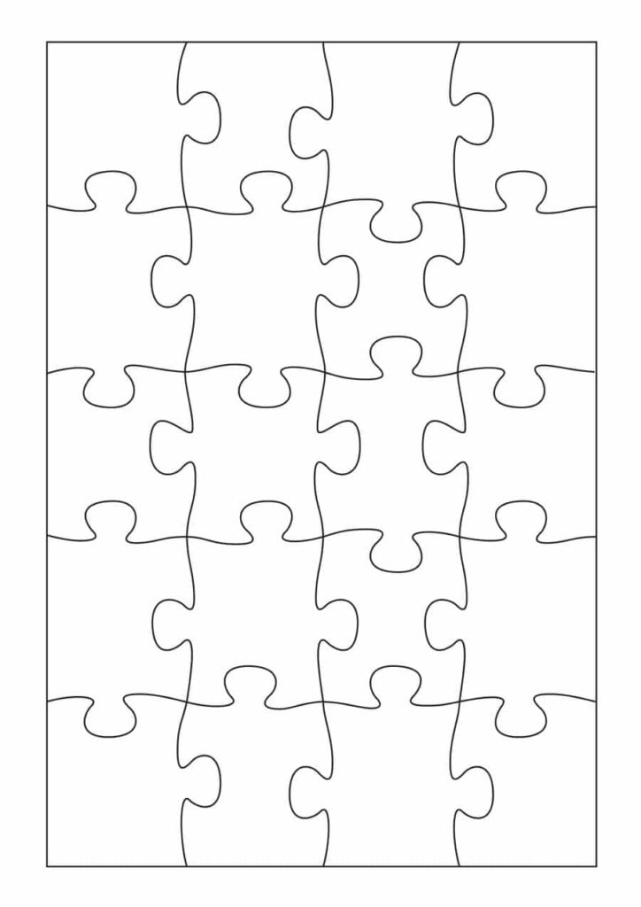Printable Blank Puzzle Template Business PSD Excel