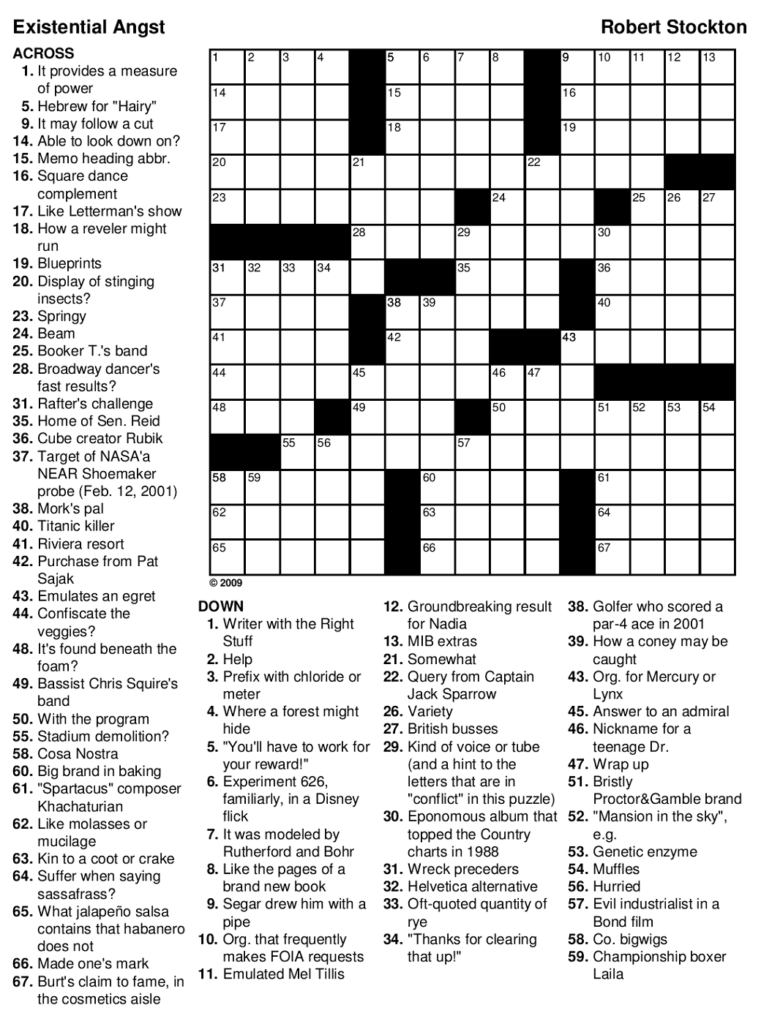 Printable Games For Adults Printable Crossword Puzzles