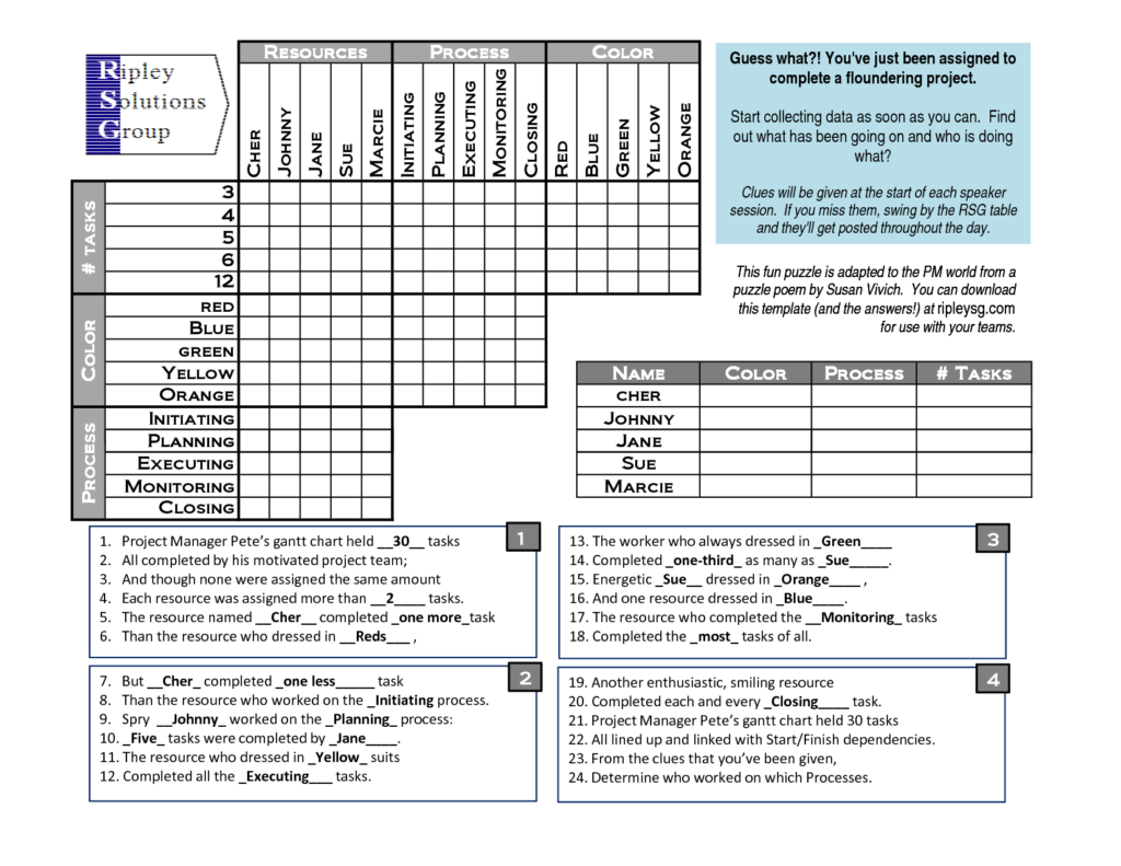 Printable Logic Puzzles For 5Th Grade Printable