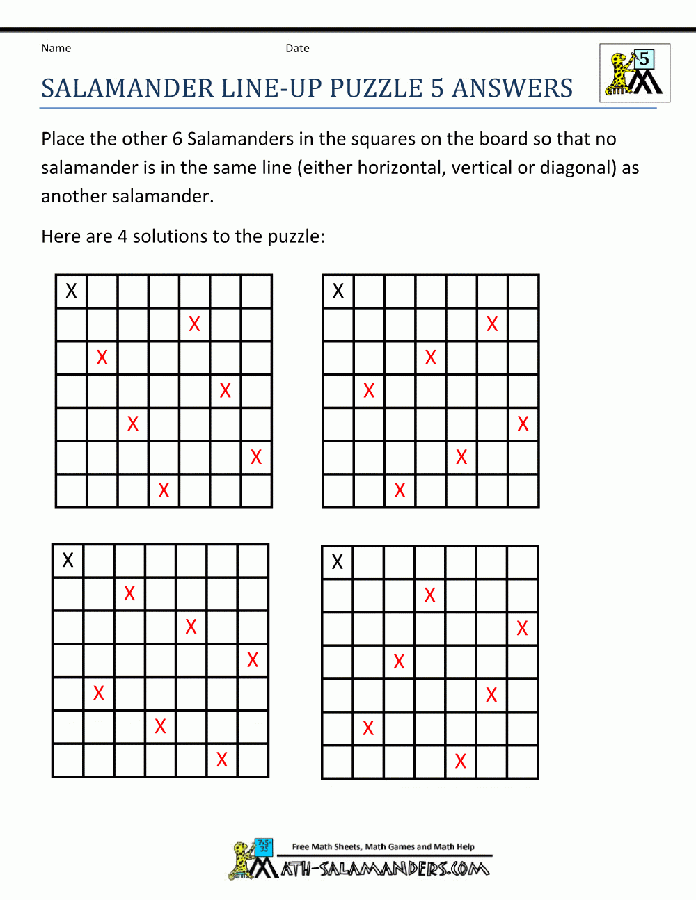 Free Printable Logic Puzzles For 5th Grade