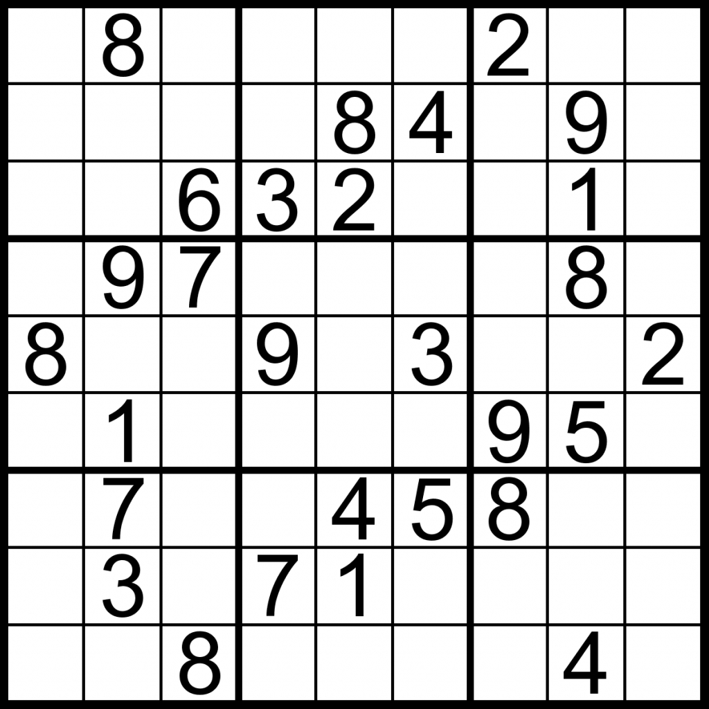 Free Printable Large Print Sudoku Puzzles