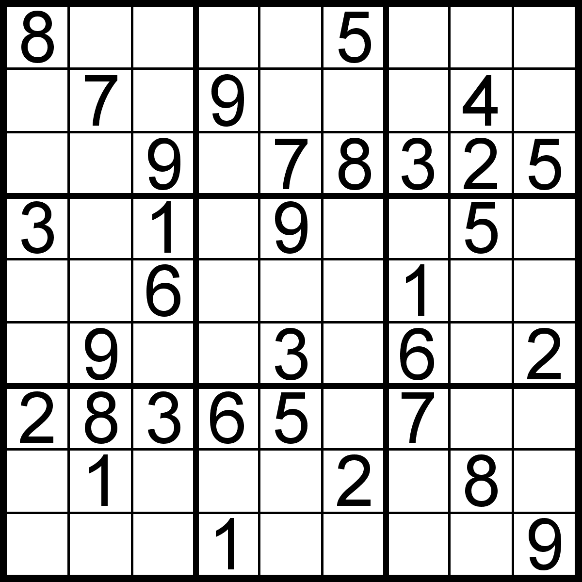 Free Printable Large Print Sudoku Puzzles