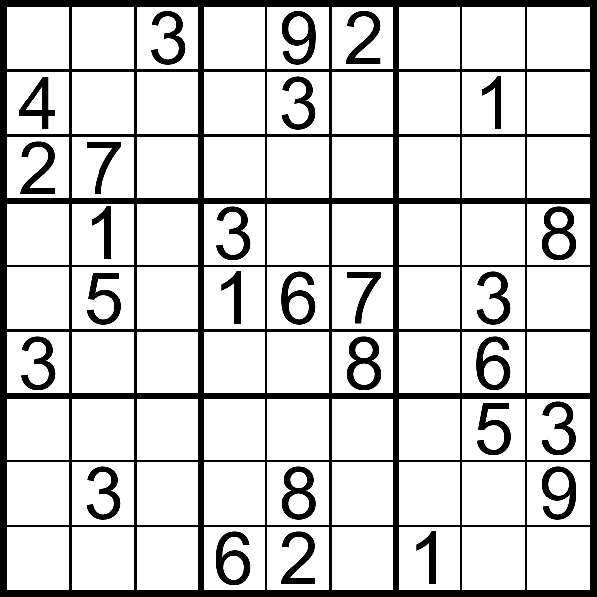 Free Printable Sudoku Puzzles