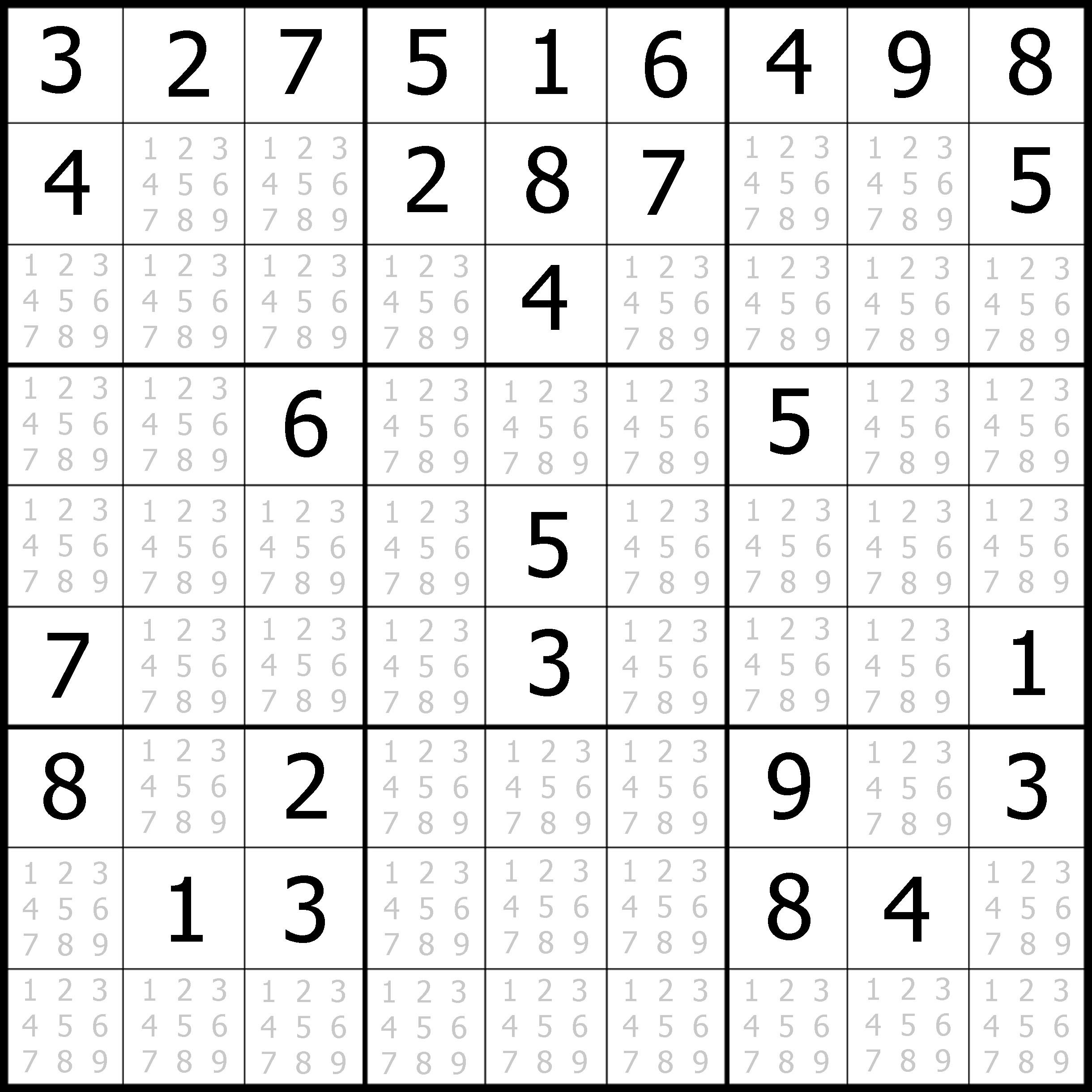 Free Easy Sudoku Puzzles Printable