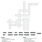 Printable Thanksgiving Crossword Puzzles For Middle School