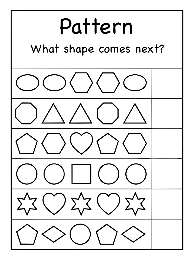 Kindergarten Printable Worksheets