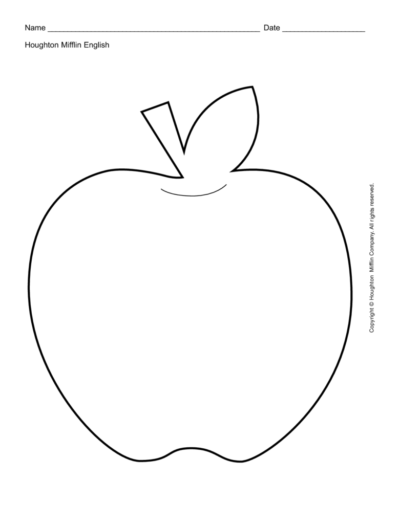 12 Best Images Of Apple Cutting Worksheet Apple Outline