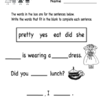 12 Best Images Of English Primary 1 Worksheet