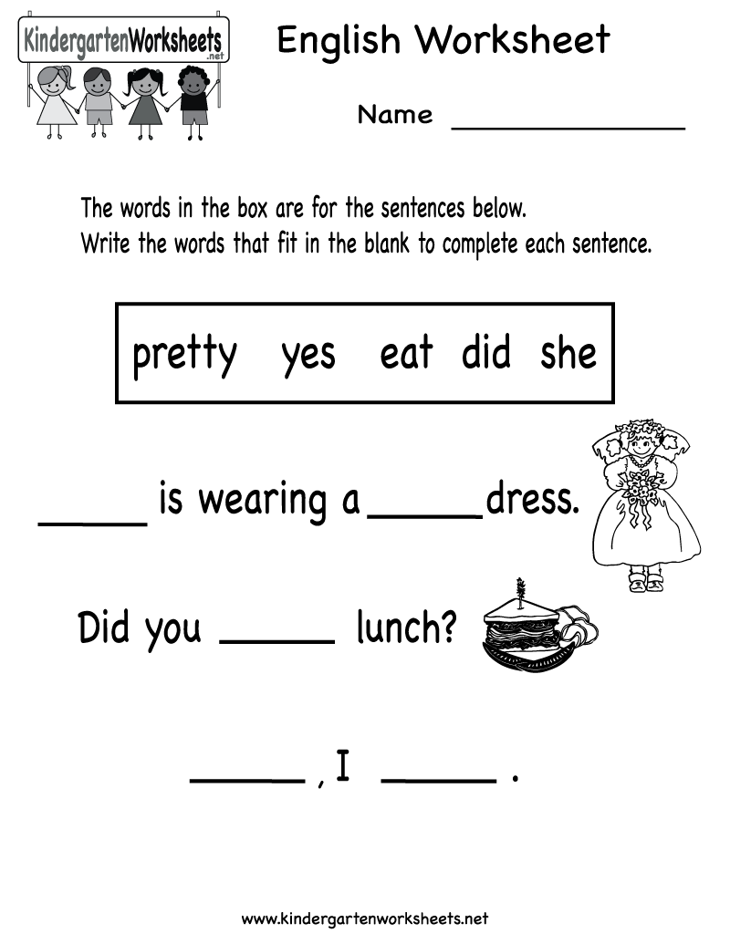 Free Printable English Worksheets