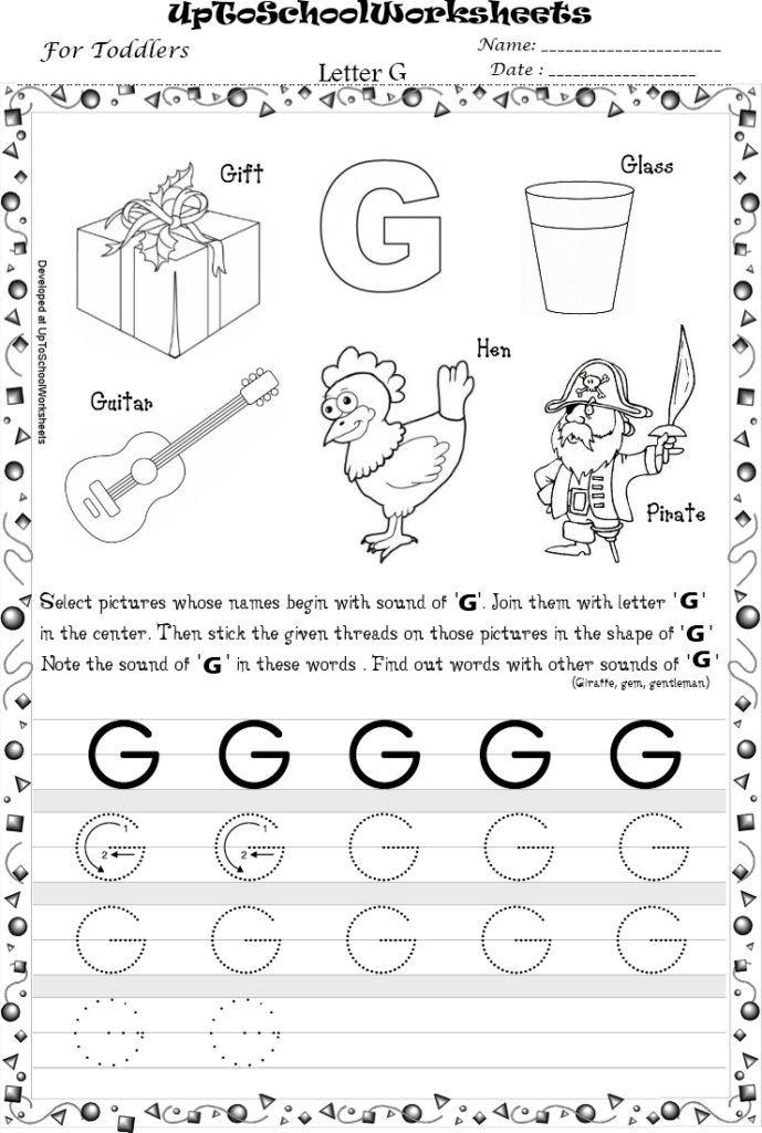 12 Best Images Of Letter G Worksheets For Pre K