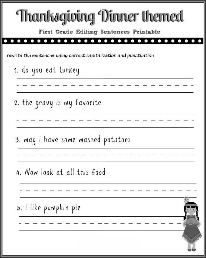 1st Grade Writing Worksheets