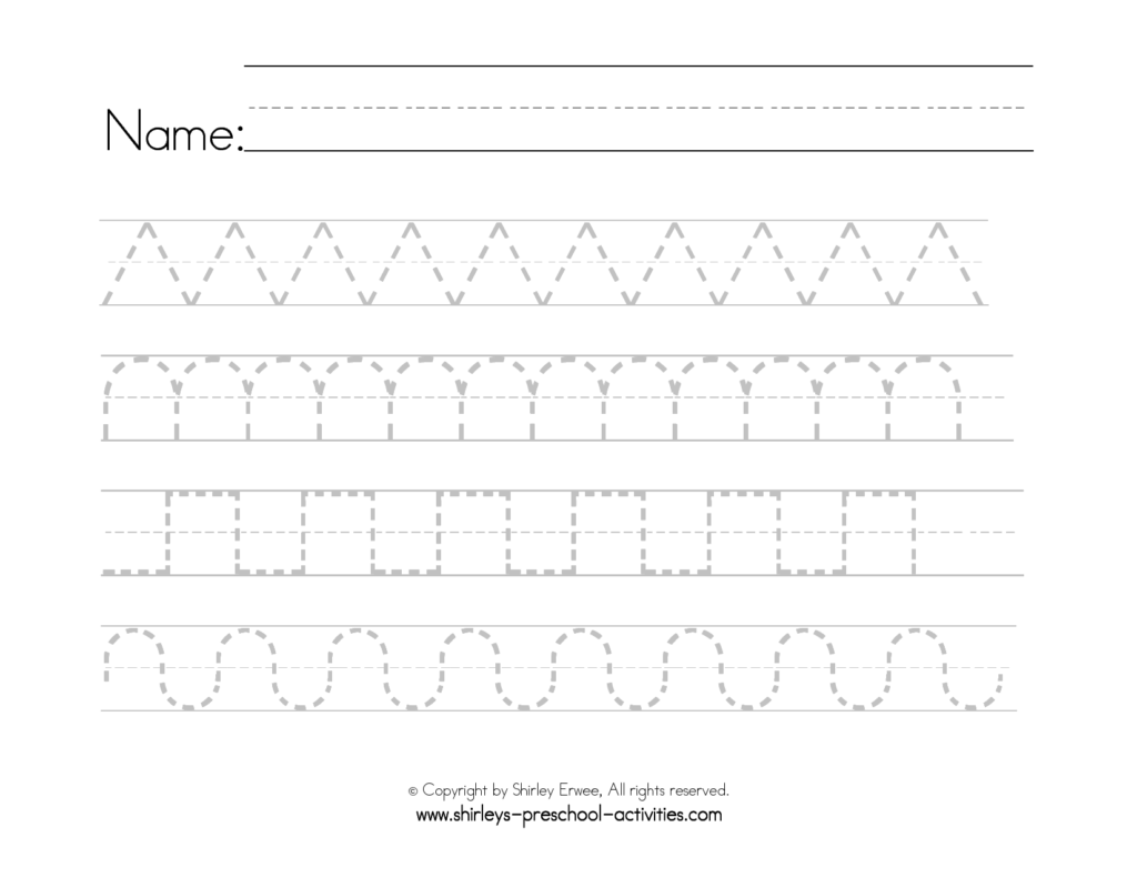 Preschool Writing Worksheets