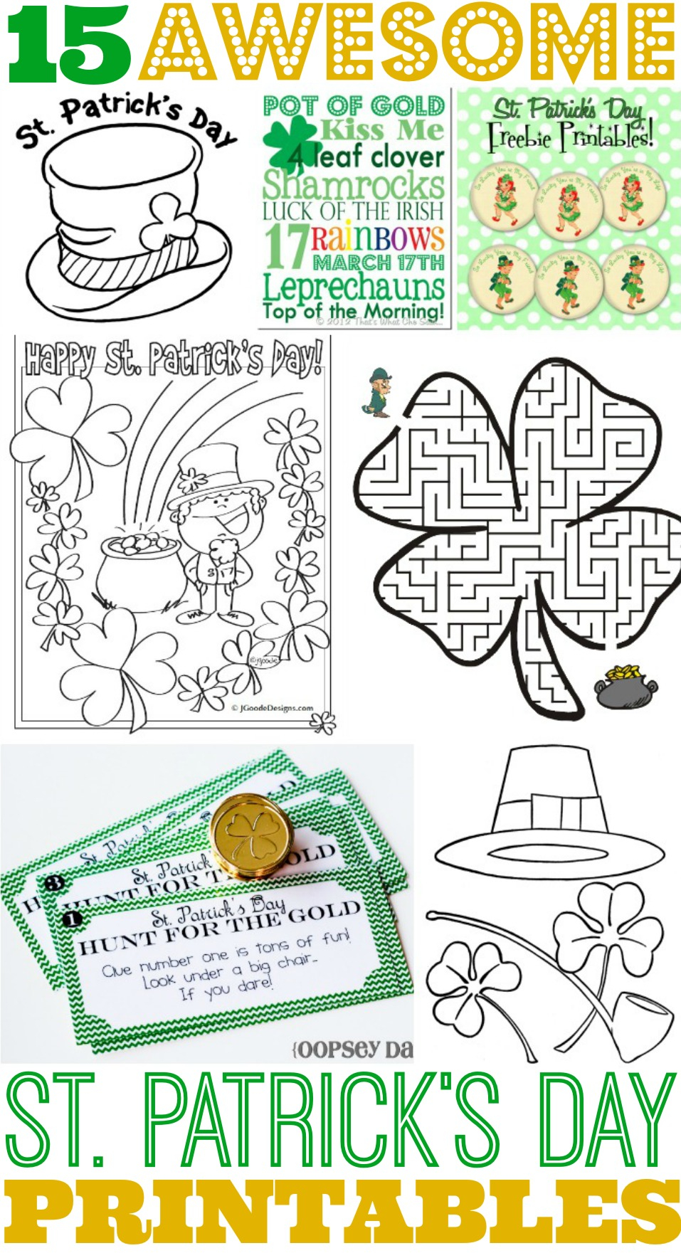 Free St Patrick s Day Printables Printable Crossword Puzzles Bingo 