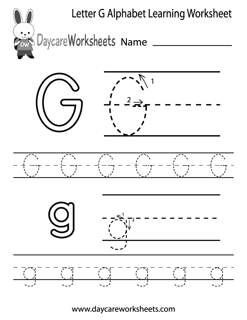 Letter G Free Printables