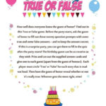 17 Best Birthday Party Printable Games Images On Pinterest