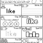 17 Best Images Of Want Sight Word Worksheet Kindergarten