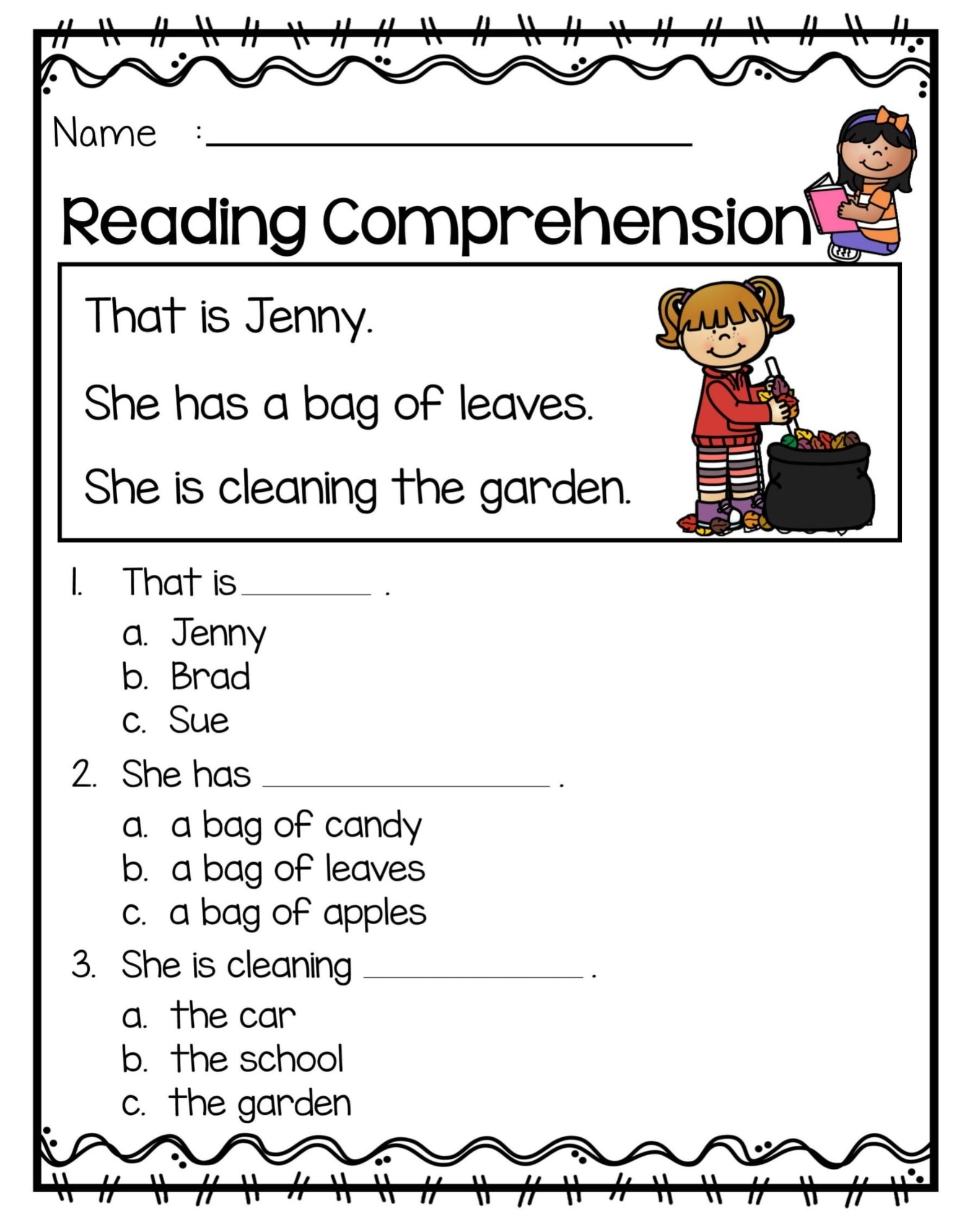 1st Grade Printable Worksheets